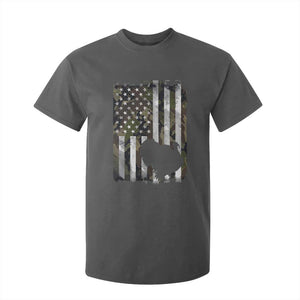 Turkey Hunting Camo US American Flag Thanksgiving T Shirt For Kid TS11 Dark Heather Print Your Wear