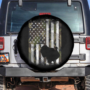 Turkey Hunting Camo US American Flag Thanksgiving Spare Tire Cover TS11 No hole Black Print Your Wear