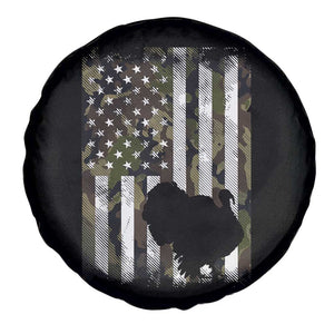 Turkey Hunting Camo US American Flag Thanksgiving Spare Tire Cover TS11 Print Your Wear
