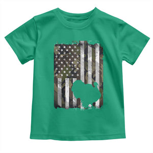 Turkey Hunting Camo US American Flag Thanksgiving Toddler T Shirt TS11 Irish Green Print Your Wear