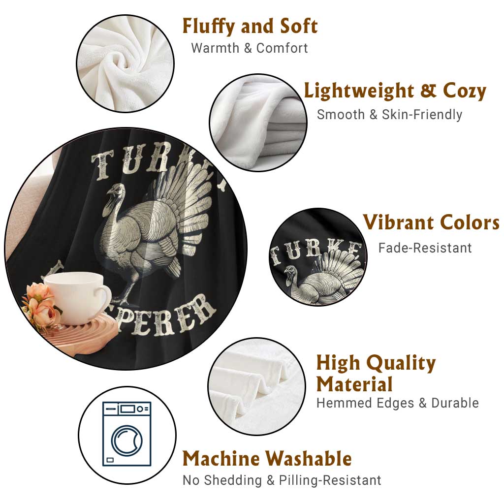 Funny Turkey Whisperer Throw Blanket Thanksgiving Turkey Hunting Season TS11 Print Your Wear