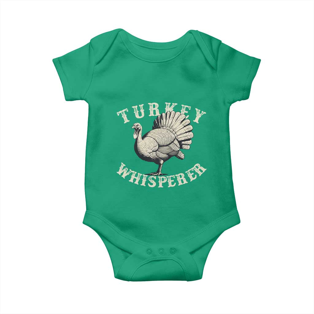 Funny Turkey Whisperer Baby Onesie Thanksgiving Turkey Hunting Season TS11 Irish Green Print Your Wear