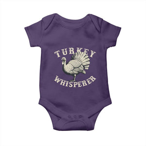 Funny Turkey Whisperer Baby Onesie Thanksgiving Turkey Hunting Season TS11 Purple Print Your Wear