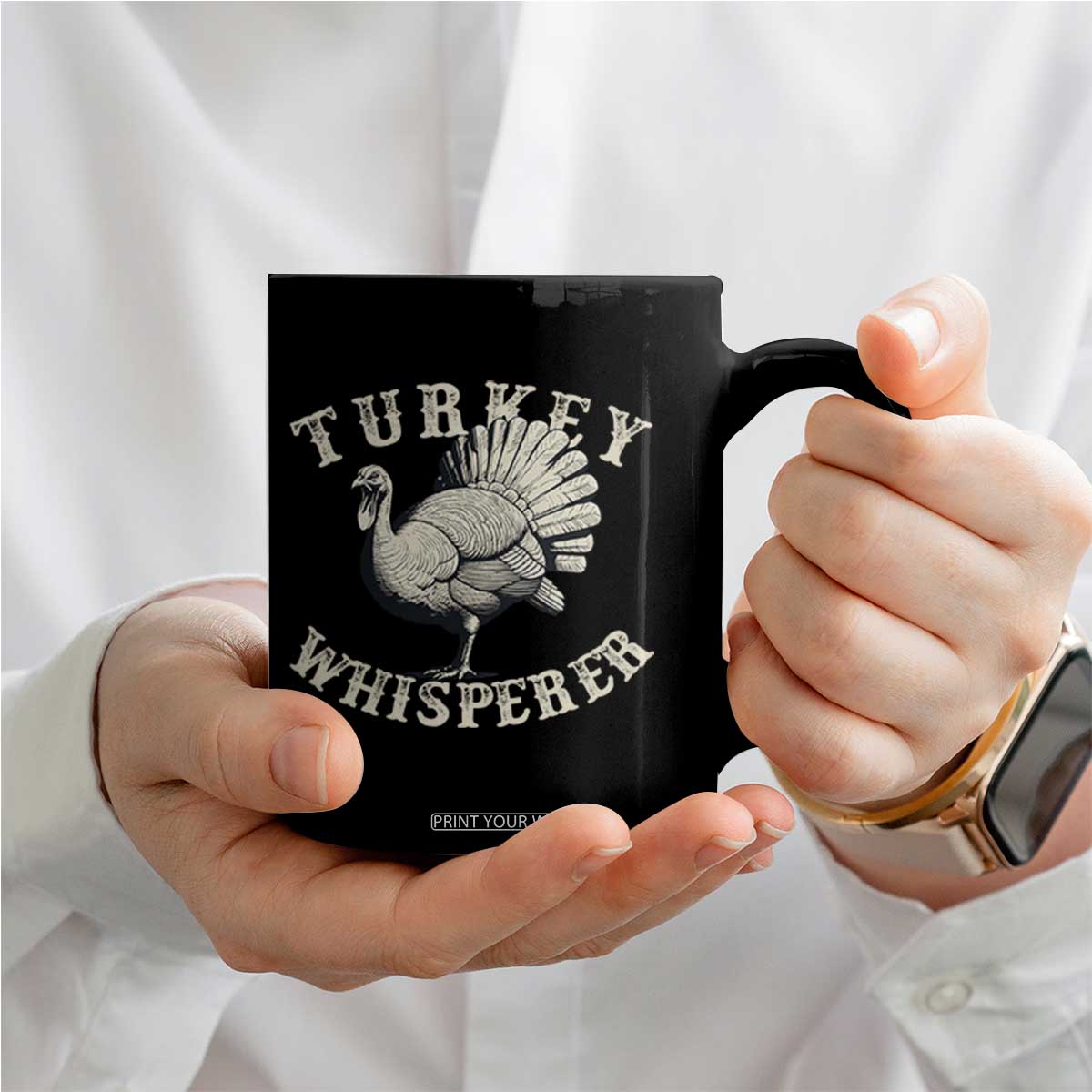 Funny Turkey Whisperer Coffee Mug Thanksgiving Turkey Hunting Season TS11 Print Your Wear