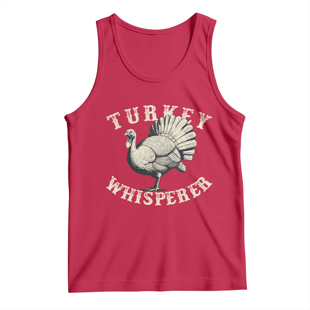 Funny Turkey Whisperer Tank Top Thanksgiving Turkey Hunting Season TS11 Red Print Your Wear