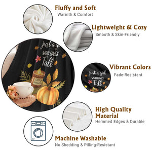 Just A Girl Who Loves Fall Throw Blanket Cozy Autumn Season TS11 Print Your Wear