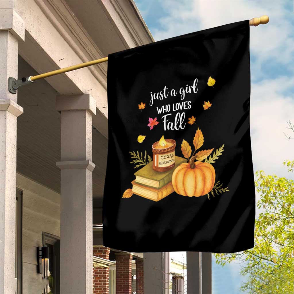 Just A Girl Who Loves Fall Garden Flag Cozy Autumn Season TS11 Print Your Wear