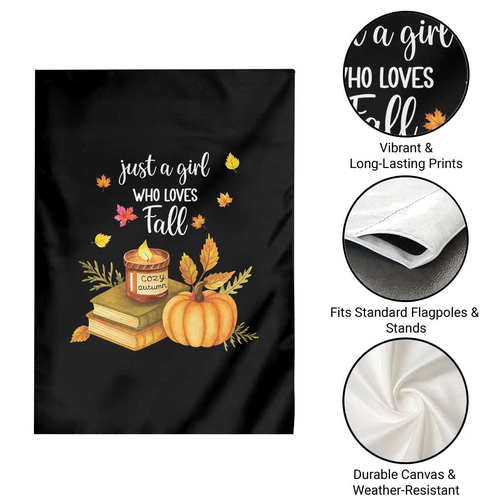 Just A Girl Who Loves Fall Garden Flag Cozy Autumn Season TS11 Print Your Wear