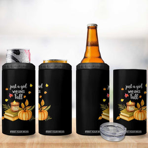 Just A Girl Who Loves Fall 4 in 1 Can Cooler Tumbler Cozy Autumn Season TS11 Print Your Wear