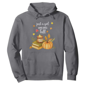 Just A Girl Who Loves Fall Hoodie Cozy Autumn Season TS11 Charcoal Print Your Wear