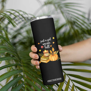 Just A Girl Who Loves Fall Skinny Tumbler Cozy Autumn Season TS11 Print Your Wear
