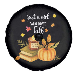 Just A Girl Who Loves Fall Spare Tire Cover Cozy Autumn Season TS11 Print Your Wear