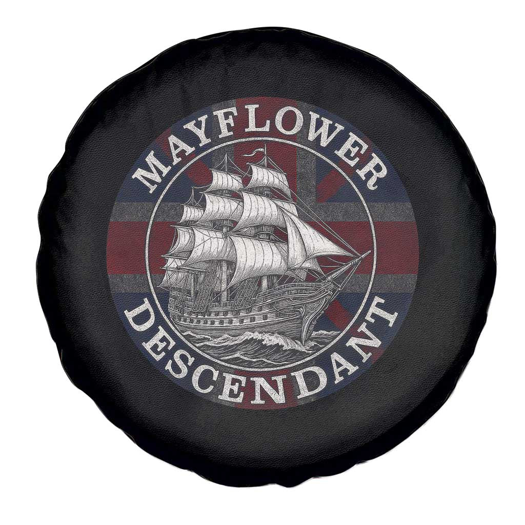 Mayflower Descendant Spare Tire Cover Pilgrim Fathers Thanksgiving History TS11 Print Your Wear