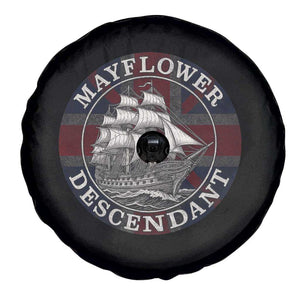 Mayflower Descendant Spare Tire Cover Pilgrim Fathers Thanksgiving History TS11 Print Your Wear