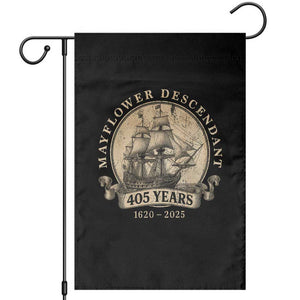 Mayflower Descendant Garden Flag 405 Years Pilgrim Fathers Thanksgiving History TS11 Black Print Your Wear