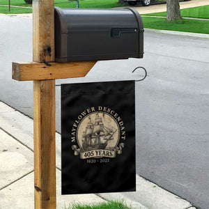 Mayflower Descendant Garden Flag 405 Years Pilgrim Fathers Thanksgiving History TS11 Print Your Wear