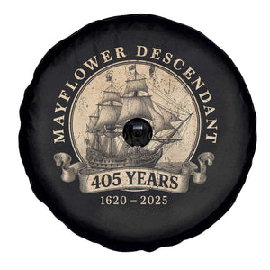 Mayflower Descendant Spare Tire Cover 405 Years Pilgrim Fathers Thanksgiving History TS11 Print Your Wear