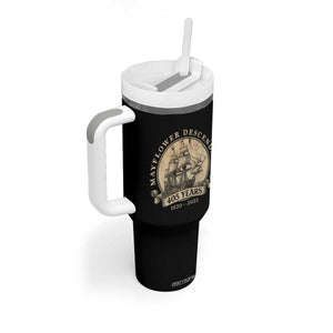 Mayflower Descendant Tumbler With Handle 405 Years Pilgrim Fathers Thanksgiving History TS11 Print Your Wear