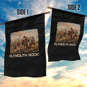 Plymouth Rock Garden Flag Mayflower Pilgrims Thanksgiving History TS11 Print Your Wear