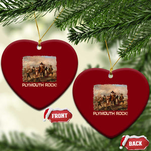 Plymouth Rock Ceramic Ornament Mayflower Pilgrims Thanksgiving History TS11 Print Your Wear
