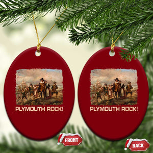 Plymouth Rock Ceramic Ornament Mayflower Pilgrims Thanksgiving History TS11 Print Your Wear
