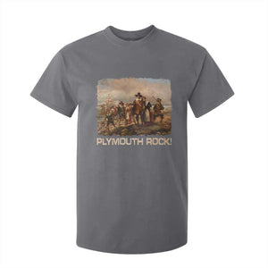 Plymouth Rock T Shirt For Kid Mayflower Pilgrims Thanksgiving History TS11 Charcoal Print Your Wear