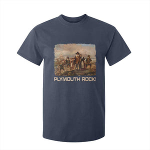 Plymouth Rock T Shirt For Kid Mayflower Pilgrims Thanksgiving History TS11 Navy Print Your Wear