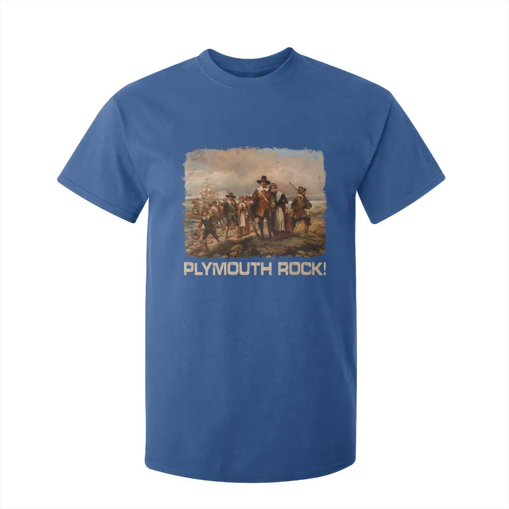 Plymouth Rock T Shirt For Kid Mayflower Pilgrims Thanksgiving History TS11 Royal Blue Print Your Wear