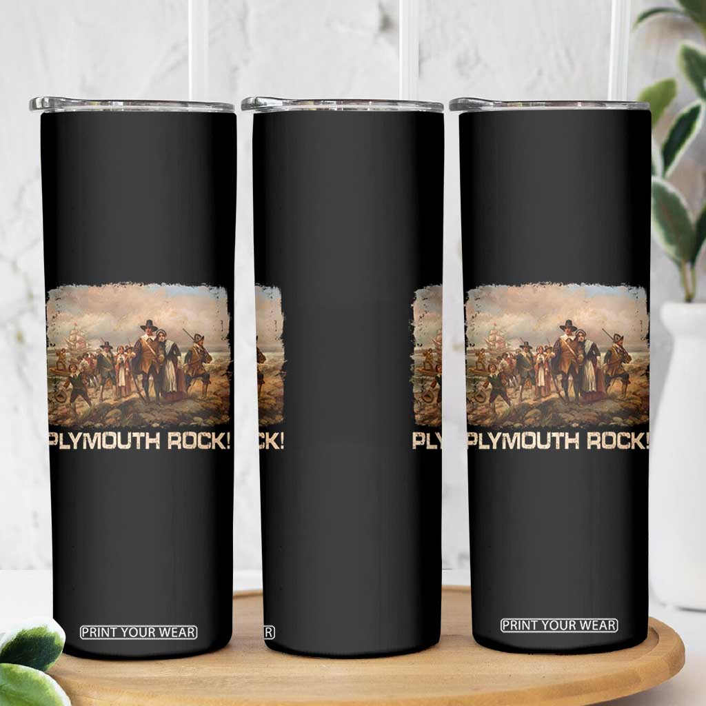Plymouth Rock Skinny Tumbler Mayflower Pilgrims Thanksgiving History TS11 Print Your Wear
