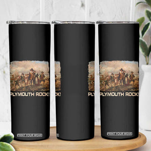 Plymouth Rock Skinny Tumbler Mayflower Pilgrims Thanksgiving History TS11 Print Your Wear