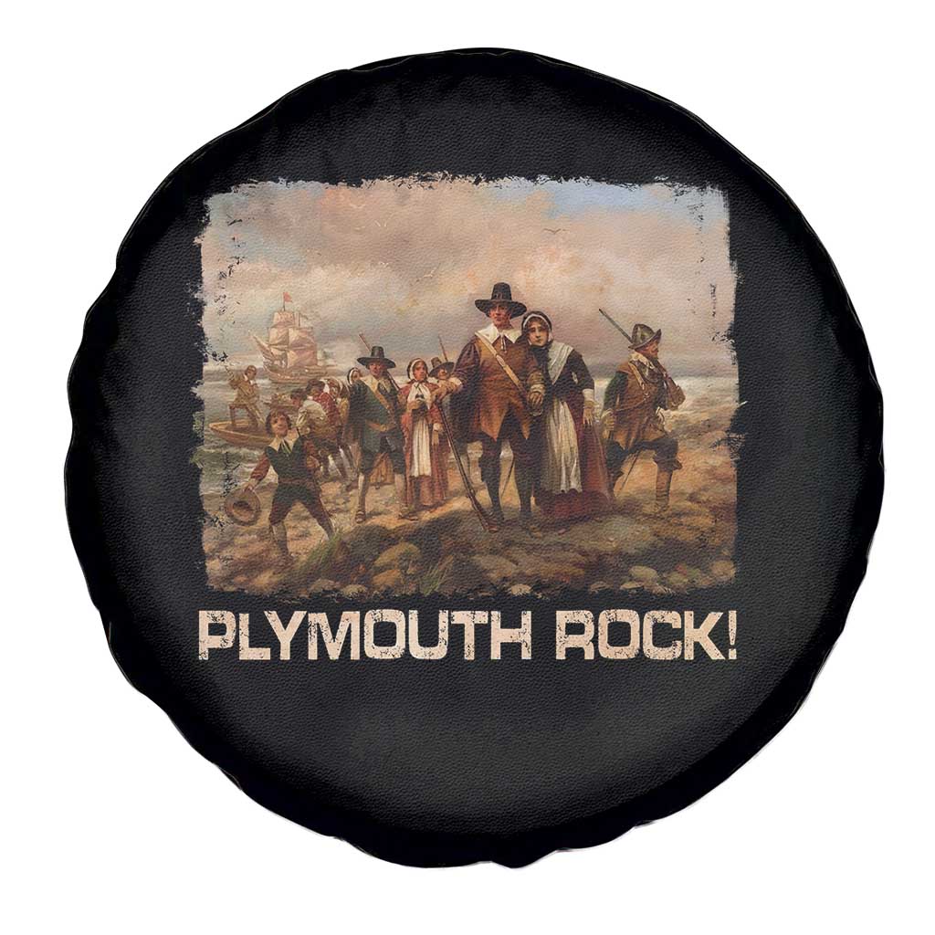 Plymouth Rock Spare Tire Cover Mayflower Pilgrims Thanksgiving History TS11 Print Your Wear