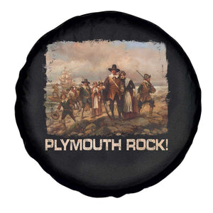 Plymouth Rock Spare Tire Cover Mayflower Pilgrims Thanksgiving History TS11 Print Your Wear