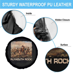 Plymouth Rock Spare Tire Cover Mayflower Pilgrims Thanksgiving History TS11 Print Your Wear