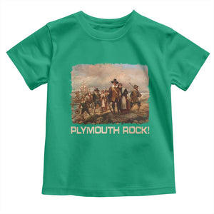 Plymouth Rock Toddler T Shirt Mayflower Pilgrims Thanksgiving History TS11 Irish Green Print Your Wear