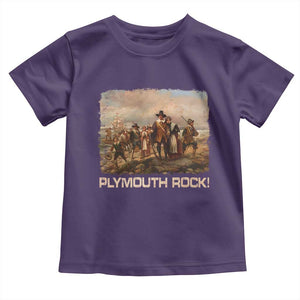 Plymouth Rock Toddler T Shirt Mayflower Pilgrims Thanksgiving History TS11 Purple Print Your Wear
