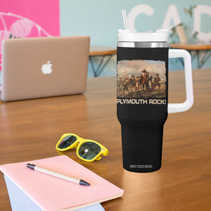 Plymouth Rock Tumbler With Handle Mayflower Pilgrims Thanksgiving History TS11 Print Your Wear