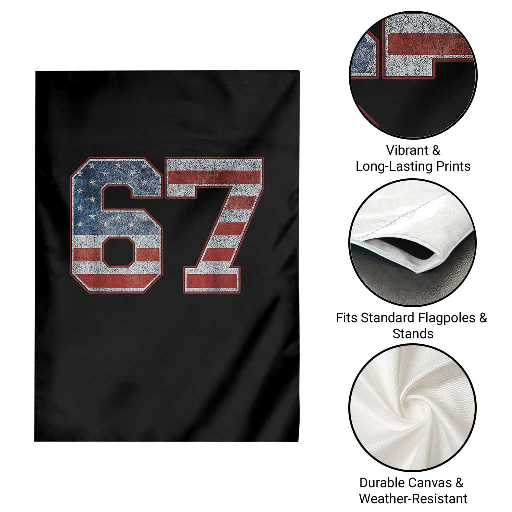 Funny Six Seven 67 Meme Vintage American Flag Garden Flag TS11 Print Your Wear