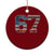 Funny Six Seven 67 Meme Vintage American Flag Ceramic Ornament - Print Your Wear
