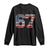 Funny Six Seven 67 Meme Vintage American Flag Long Sleeve Shirt TS11 Black Print Your Wear