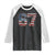 Funny Six Seven 67 Meme Vintage American Flag Raglan Shirt TS11 Black White Print Your Wear