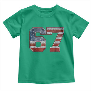 Funny Six Seven 67 Meme Vintage American Flag Toddler T Shirt TS11 Irish Green Print Your Wear