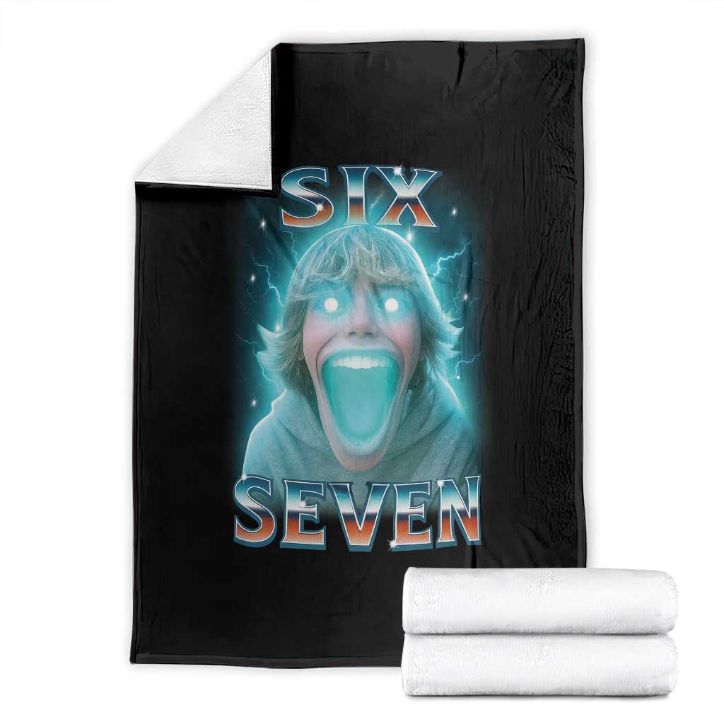 Funny Six Seven The Mason 67 Kid Gen Alpha Meme Throw Blanket TS11 Black Print Your Wear