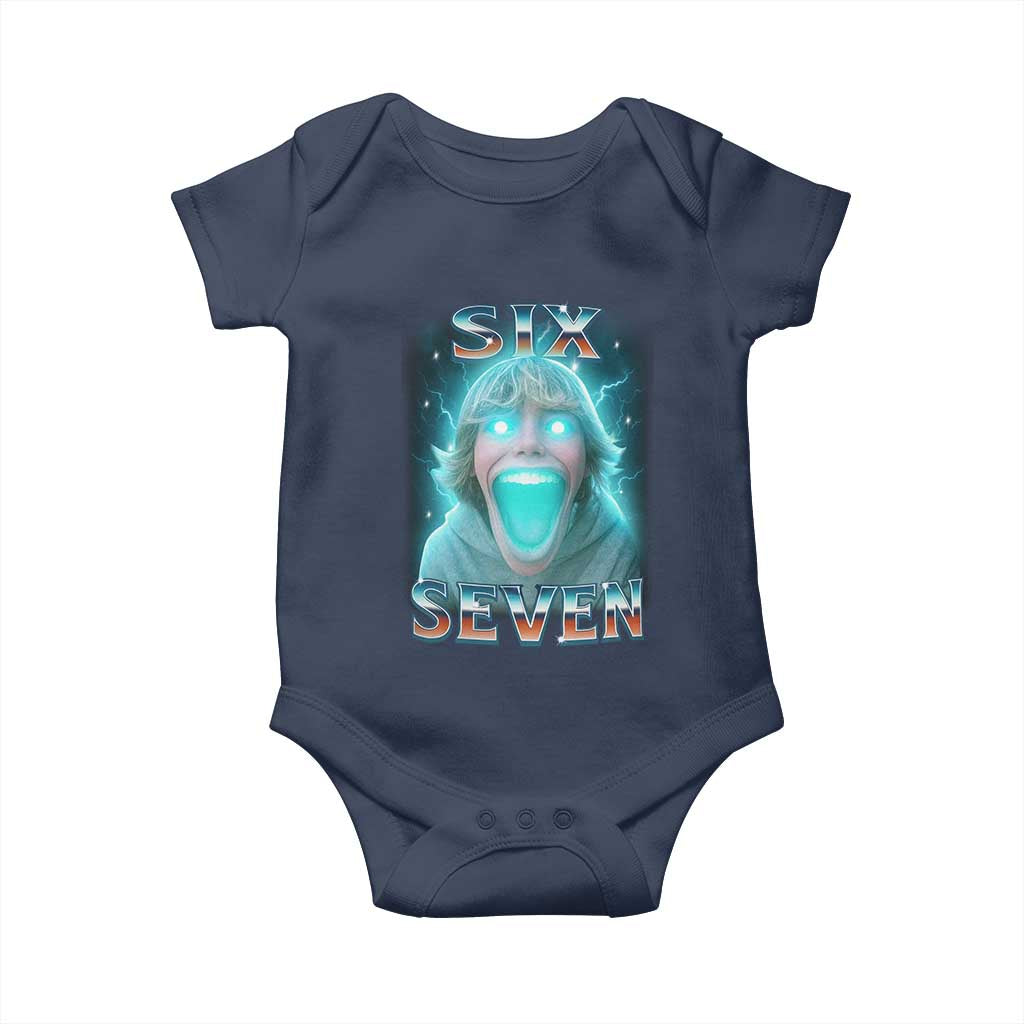 Funny Six Seven The Mason 67 Kid Gen Alpha Meme Baby Onesie TS11 Navy Print Your Wear