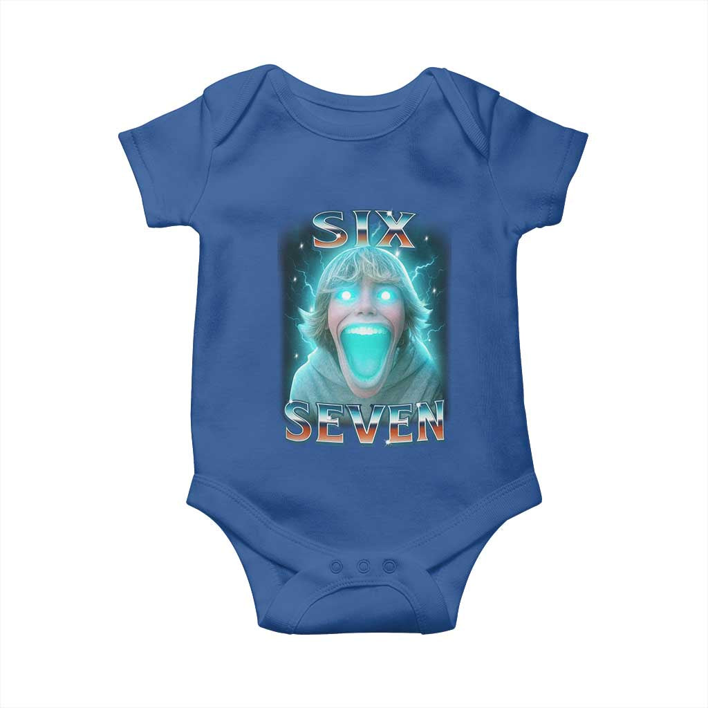 Funny Six Seven The Mason 67 Kid Gen Alpha Meme Baby Onesie TS11 Royal Blue Print Your Wear