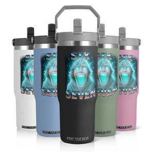 Funny Six Seven The Mason 67 Kid Gen Alpha Meme Flip Straw Tumbler TS11 Print Your Wear