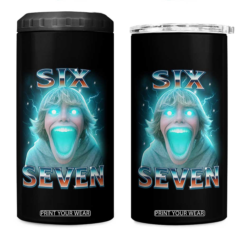 Funny Six Seven The Mason 67 Kid Gen Alpha Meme 4 in 1 Can Cooler Tumbler TS11 One Size: 16 oz Black Print Your Wear