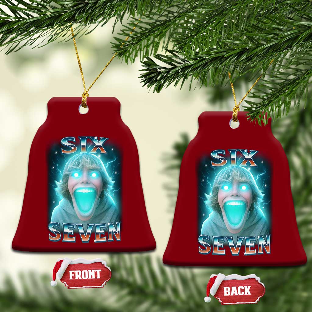 Funny Six Seven The Mason 67 Kid Gen Alpha Meme Ceramic Ornament TS11 Print Your Wear