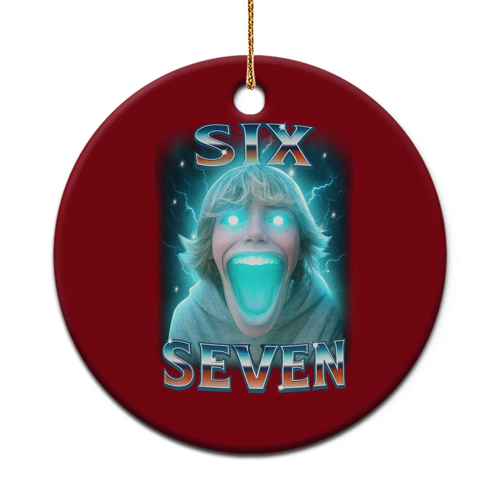Funny Six Seven The Mason 67 Kid Gen Alpha Meme Ceramic Ornament TS11 1pc Red Print Your Wear
