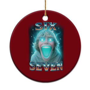 Funny Six Seven The Mason 67 Kid Gen Alpha Meme Ceramic Ornament TS11 1pc Red Print Your Wear