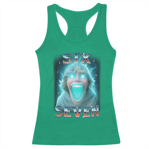 Funny Six Seven The Mason 67 Kid Gen Alpha Meme Racerback Tank Top TS11 Irish Green Print Your Wear